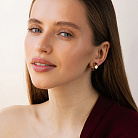 Золотые серьги на английской застежке с09577 от ювелирного магазина Оникс - 3