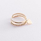 Золотое кольцо "Сердце" к05485 от ювелирного магазина Оникс - 4