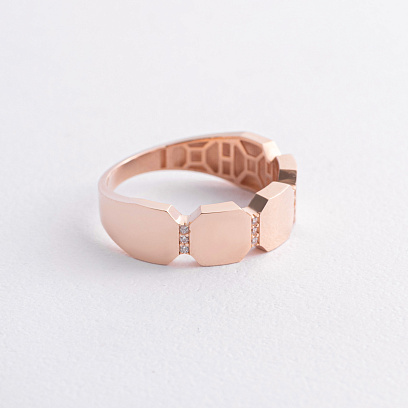 Кольцо "Claudia" в красном золоте (фианиты) к08243 №3