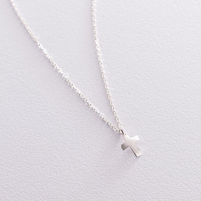Кольє "Хрестик" в сріблі 181104