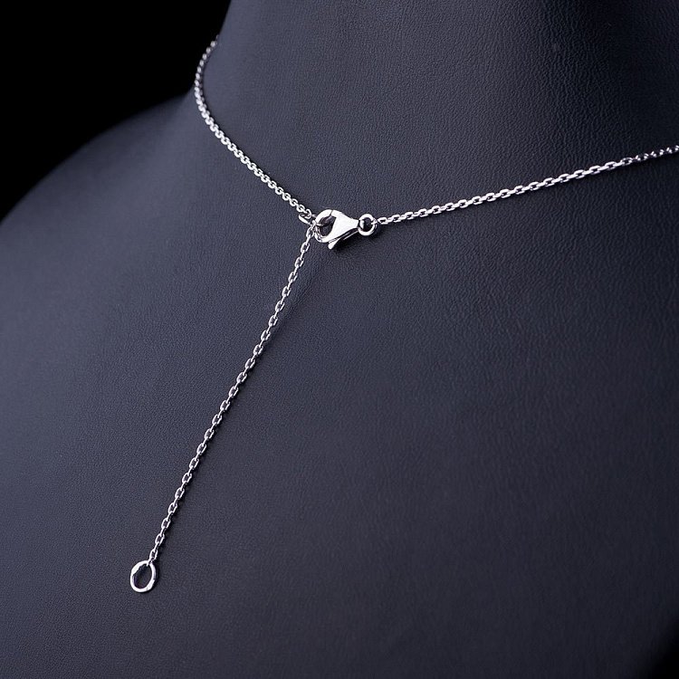 Серебряное колье "Love" с фианитами 18490 от ювелирного магазина Оникс - 2