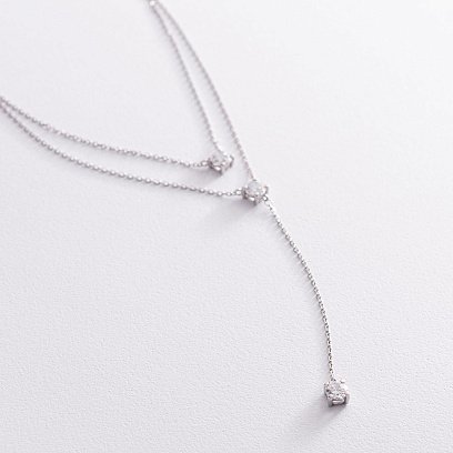 Серебряное колье "Мия" с фианитами 181124