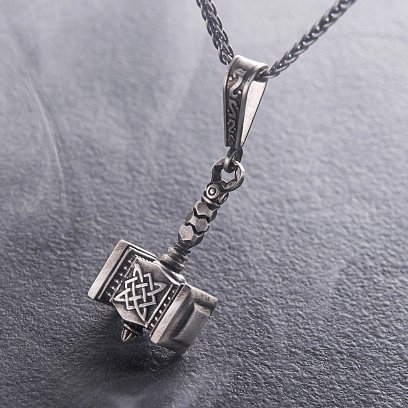 Серебряный кулон "Молот Сварога" 218 №23