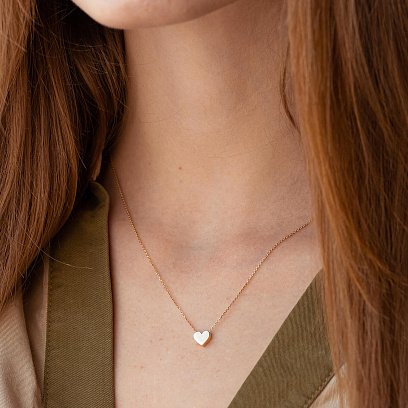 Кольє "Сердечко" в жовтому золоті кол01751 №9