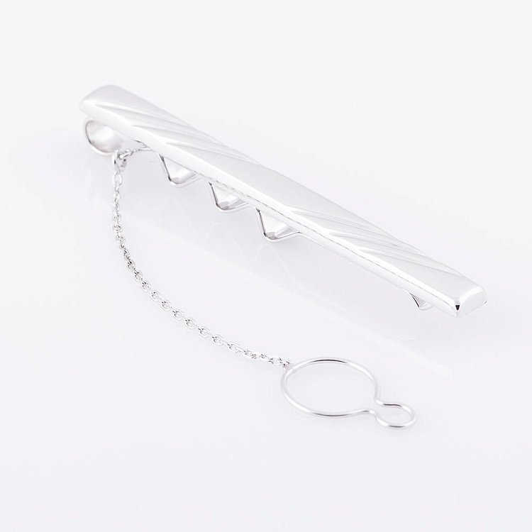 Зажим для галстука из белого золота заж00116 от ювелирного магазина Оникс