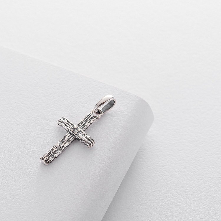 Срібний хрестик (чорніння) 132713 від ювелірного магазину Онікс - 4