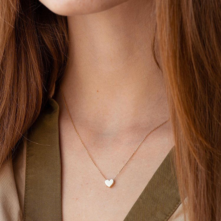 Кольє "Сердечко" в жовтому золоті кол01751 від ювелірного магазину Онікс - 9