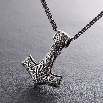 Серебряная подвеска "Молот Тора" 132748