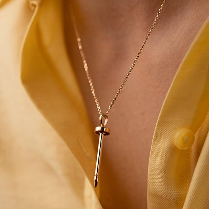 Кольє "Цвях" у червоному золоті кол02326 №8