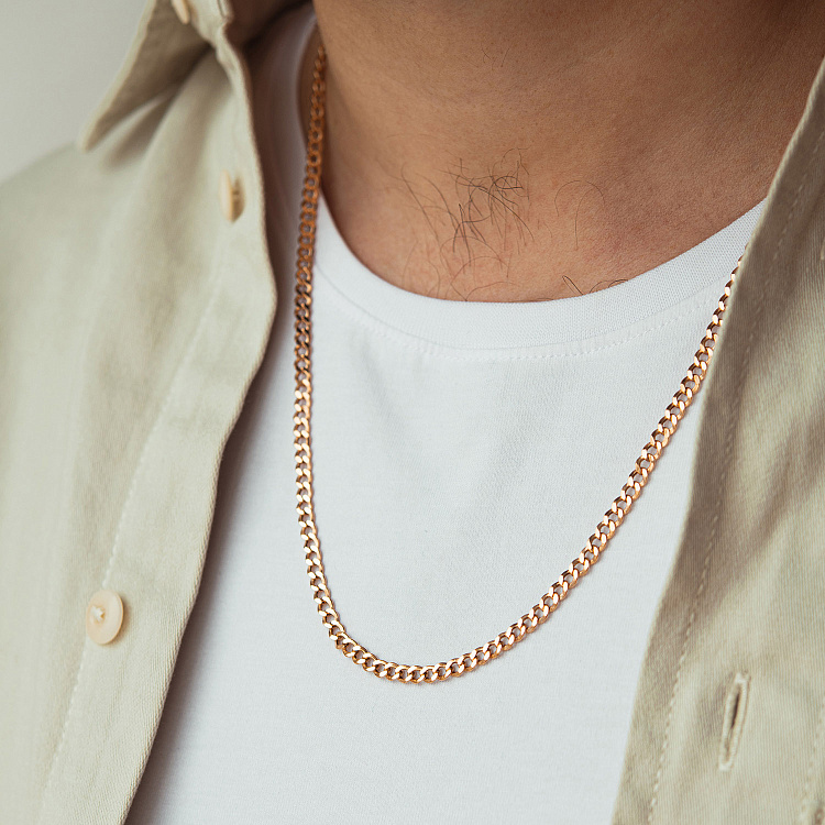 Золотий ланцюжок плетіння панцирне (4.5 мм) ц00191-4,5 від ювелірного магазину Онікс - 1