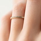 Кольцо с дорожкой камней в желтом золоте (фианиты) к07396 от ювелирного магазина Оникс - 6