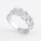 Срібний перстень з фіанітами 111841 от ювелирного магазина Оникс