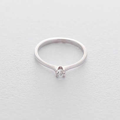 Золота заручальна каблучка з фіанітом к06299