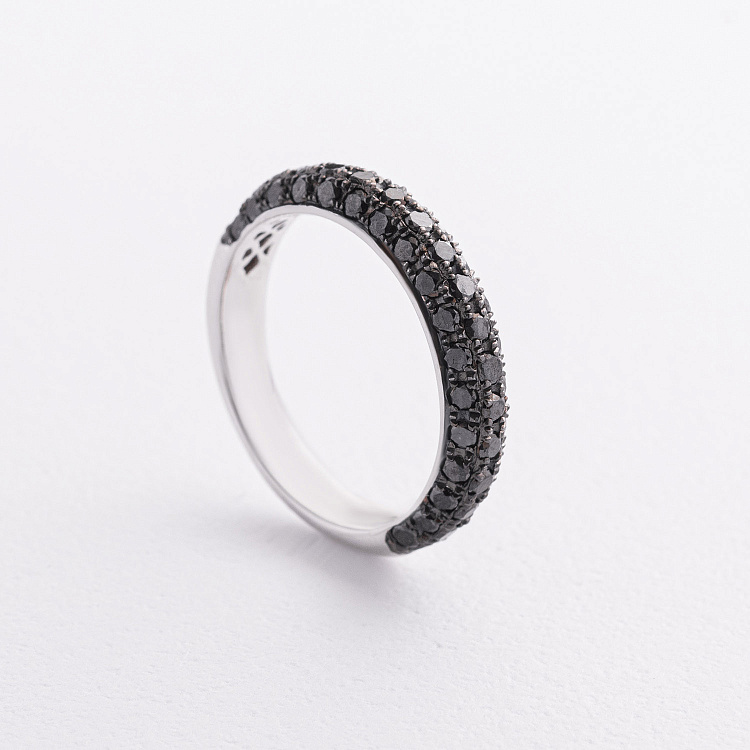 Золотое кольцо с черными бриллиантами кб0245sth от ювелирного магазина Оникс