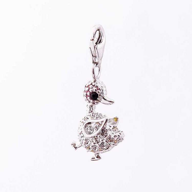 Срібна підвіска "Каченя" з фіанітами 131982 від ювелірного магазину Онікс