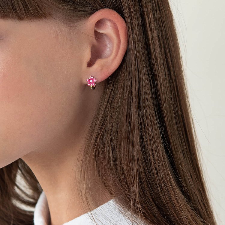 Дитячі золоті сережки "Квіточка" с03217 від ювелірного магазину Онікс - 3