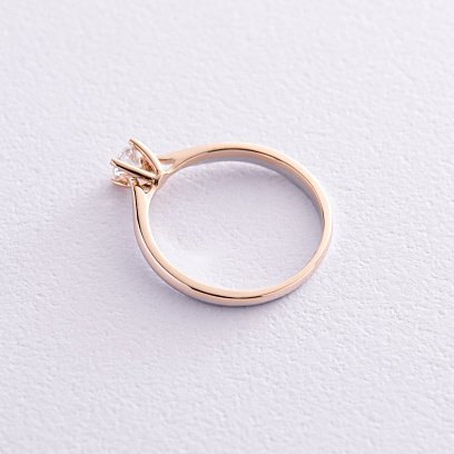 Золотое помолвочное кольцо с бриллиантом кб0477lg №3