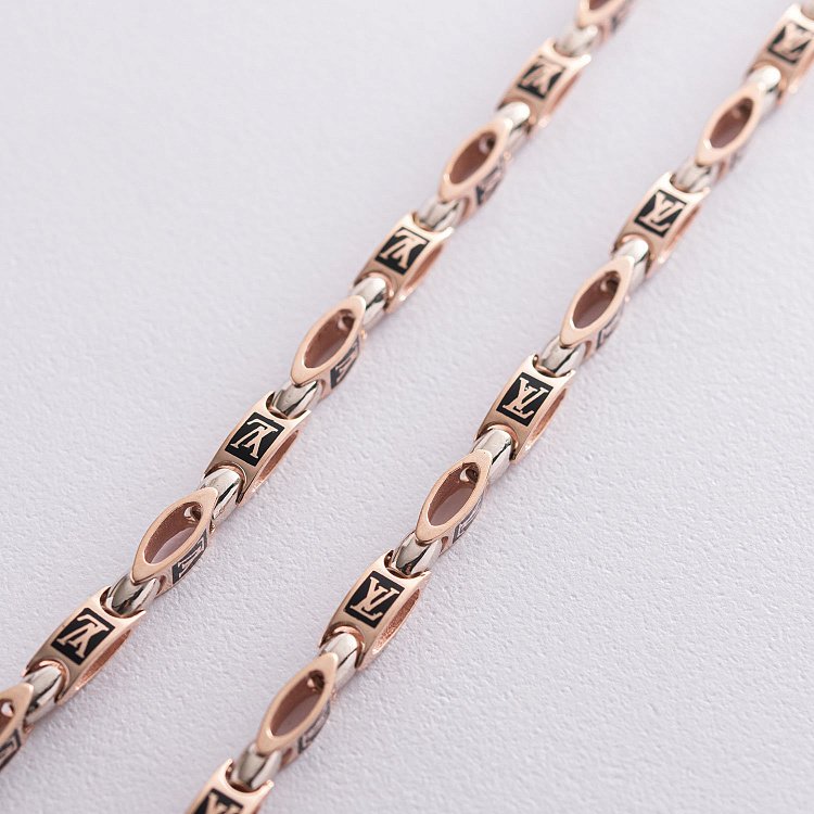 Чоловічий золотий ланцюжок (емаль) (0.5 см) Ц0040 від ювелірного магазину Онікс - 2