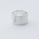 Серебряное кольцо с гравировкой "Скрипичный ключ" 112143с от ювелирного магазина Оникс - 3