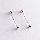 Срібні сережки "Кульки" 123177 от ювелирного магазина Оникс - 2