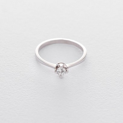 Золота заручальна каблучка з фіанітом к04428