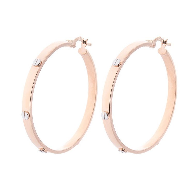 Золоті сережки-кільця с04424 від ювелірного магазину Онікс - 1