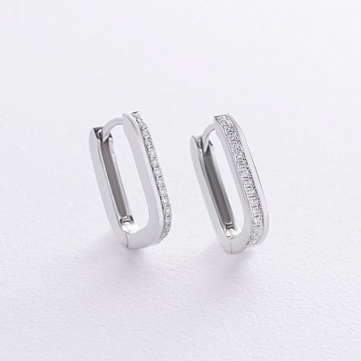 Золоті сережки з діамантами сб0573ca