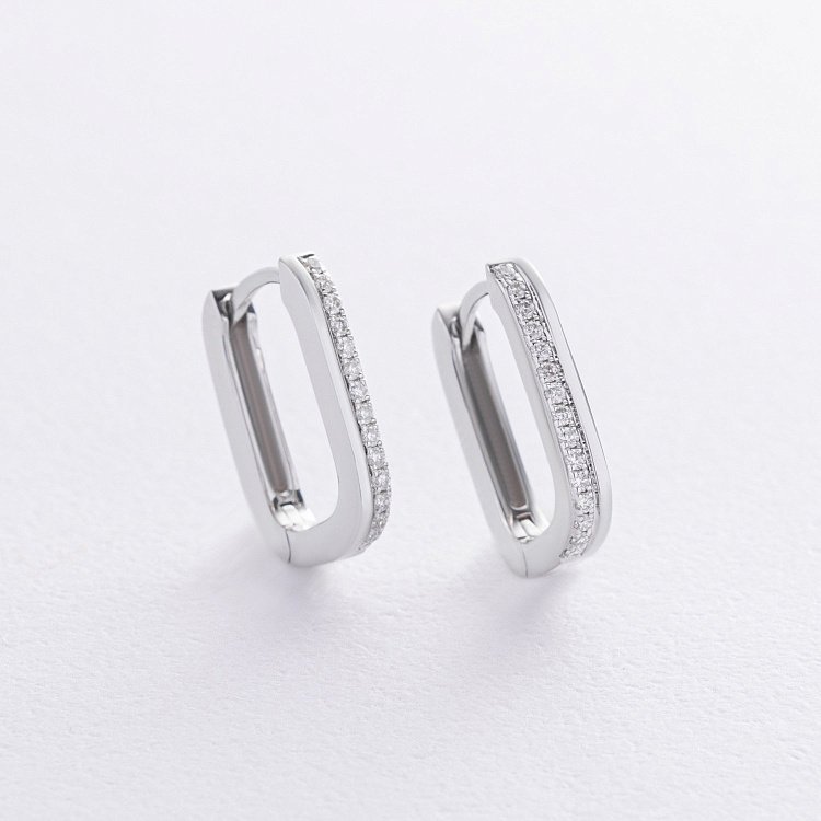 Золоті сережки з діамантами сб0573ca від ювелірного магазину Онікс