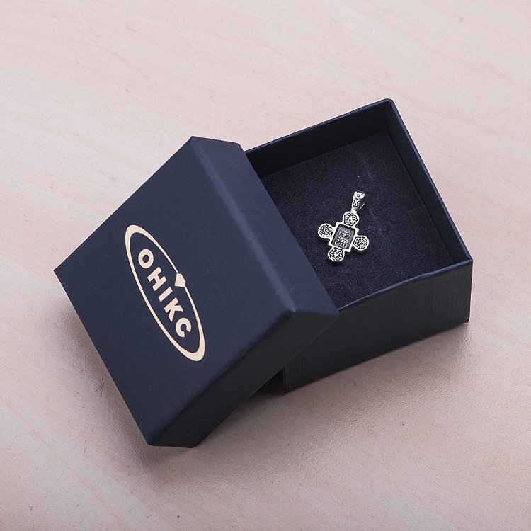 Православний срібний хрест з чорнінням 132480 від ювелірного магазину Онікс - 2