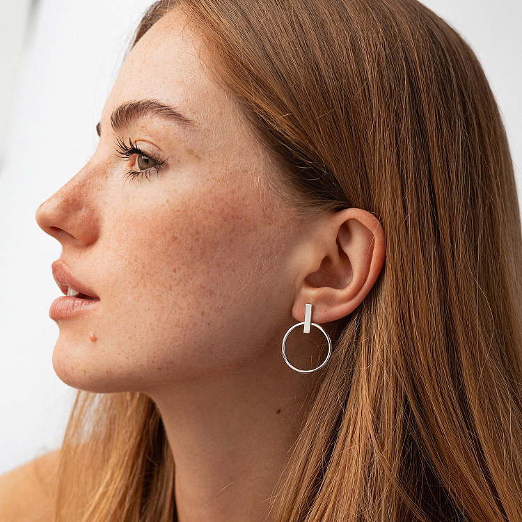 Золоті сережки - пусети "Впевненість" с07275 від ювелірного магазину Онікс - 8