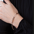 Браслет "Цепочка" в красном и белом золоте б05637 от ювелирного магазина Оникс - 4