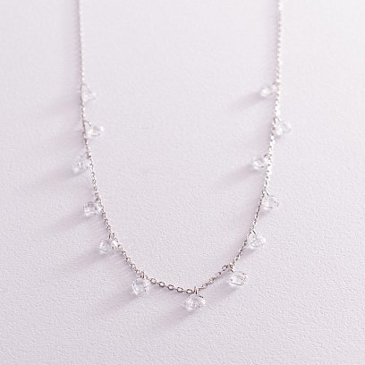 Серебряное колье с фианитами 18519 №2