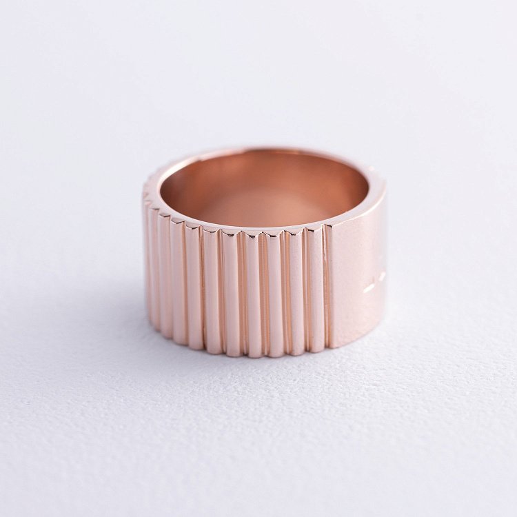 Широка каблучка "Енід" у червоному золоті к07987 від ювелірного магазину Онікс - 3