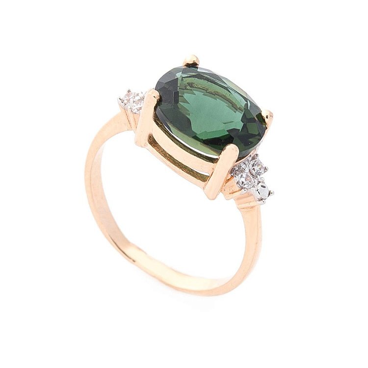 Золота каблучка (діаспор, фіаніт) к03062д від ювелірного магазину Онікс