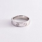 Серебряное кольцо "Love" с фианитами 112615 от ювелирного магазина Оникс - 2