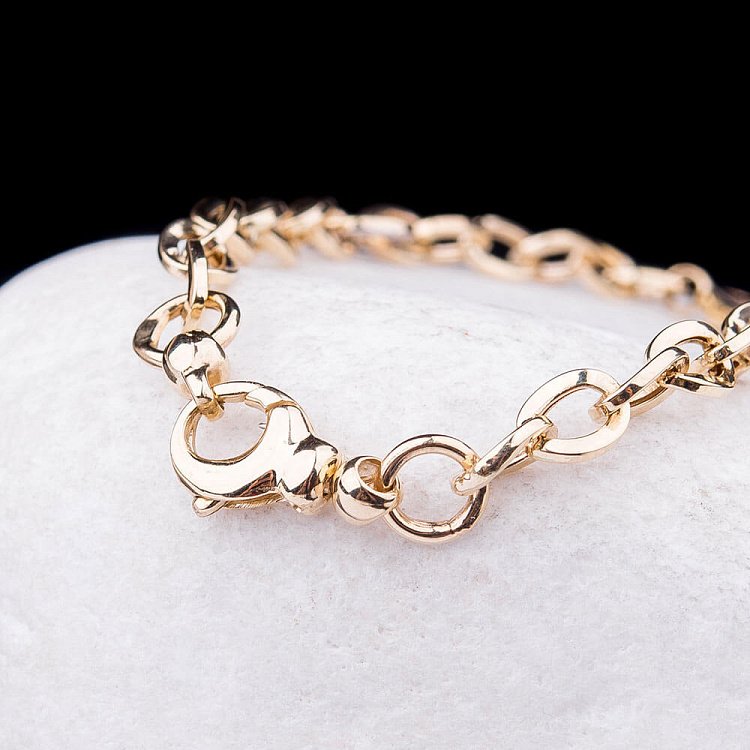 Золотой браслет с фианитами б02216 от ювелирного магазина Оникс - 2