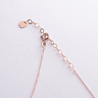 Двойное золотое колье "Шар и сердечко" кол02274 №6