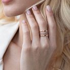 Золотое кольцо с фианитами к06969 от ювелирного магазина Оникс - 2