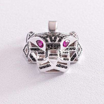 Золота підвіска "Пантера" з фіанітами п03650 №3