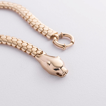 Браслет "Пантера" у жовтому золоті б05818 №5