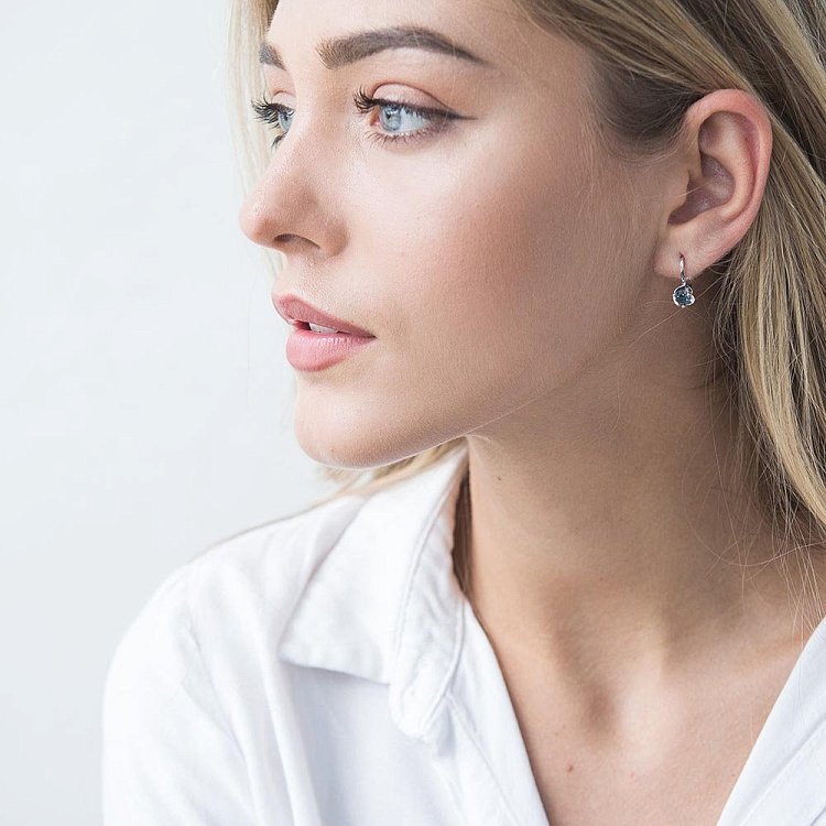 Каблучка з топазом "Лондон блакитний" к02603 від ювелірного магазину Онікс - 5