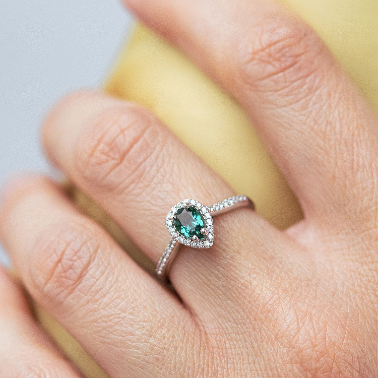 Серебряное кольцо (фианиты, кварц) 1941/1р-QGR от ювелирного магазина Оникс - 3