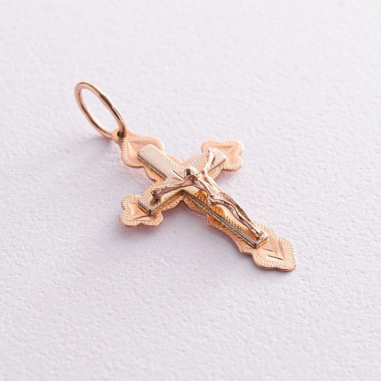 Золотой православный крестик п02339 от ювелирного магазина Оникс