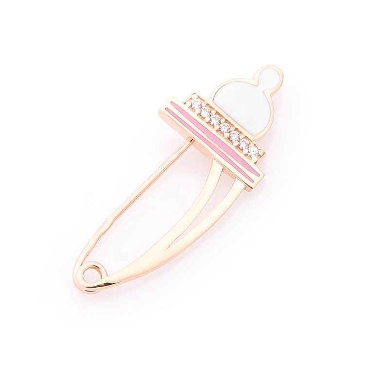 Золотая булавка (эмаль, фианит) зак00277 от ювелирного магазина Оникс