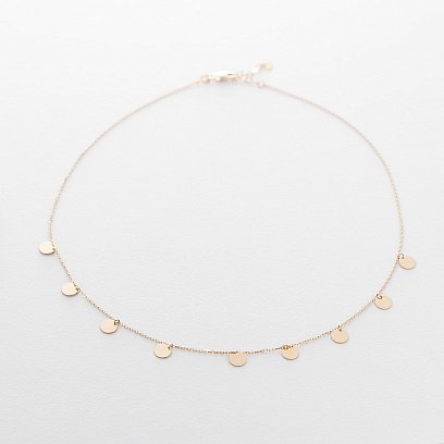 Золотое колье с монетами кол01453 №2