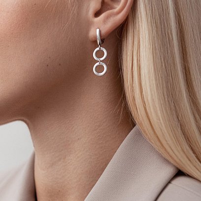 Асиметричні срібні сережки 4983 №2