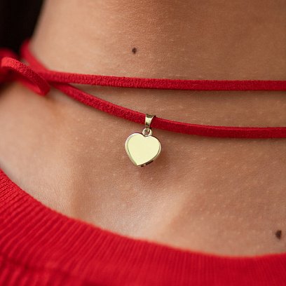 Кулон "Сердечко" у жовтому золоті п03951 №3