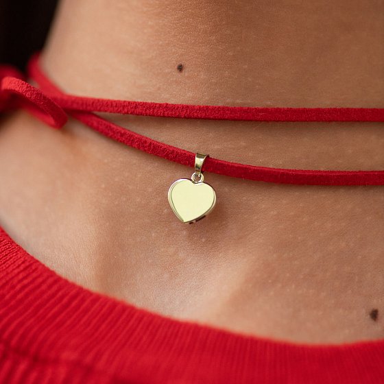 Кулон "Сердечко" у жовтому золоті п03951 №3