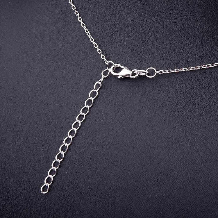 Срібне кольє "Конюшина" з фіанітами 18219 від ювелірного магазину Онікс - 2