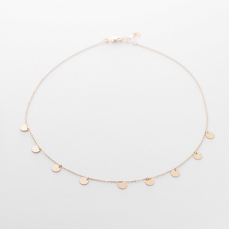 Золотое колье с монетами кол01453 от ювелирного магазина Оникс - 2